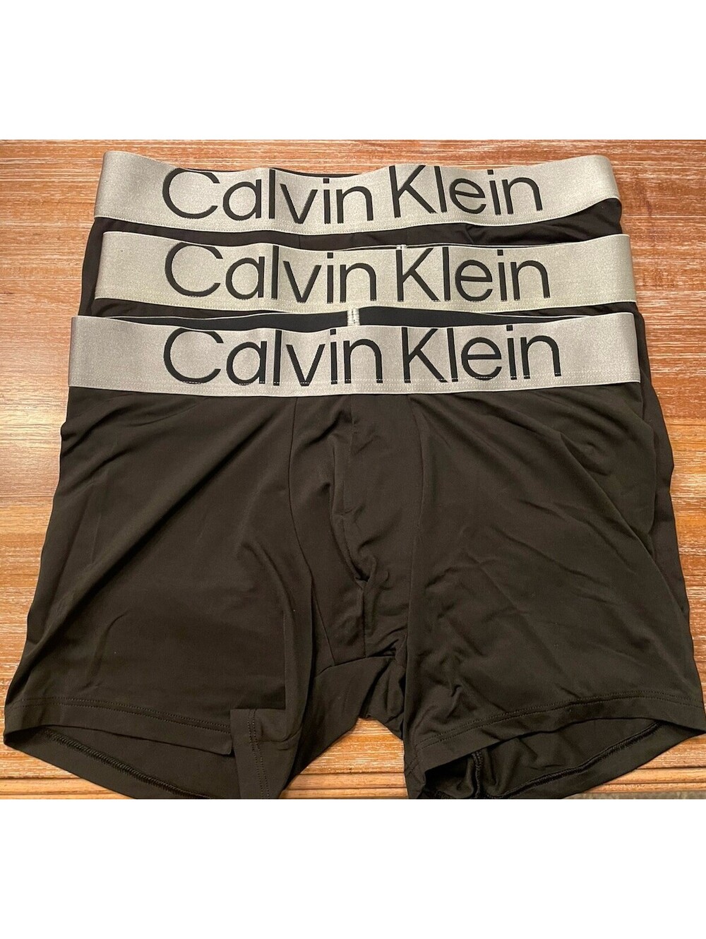 Menâs Calvin Klein 3 Pack Boxer Briefs NWOT Black Medium